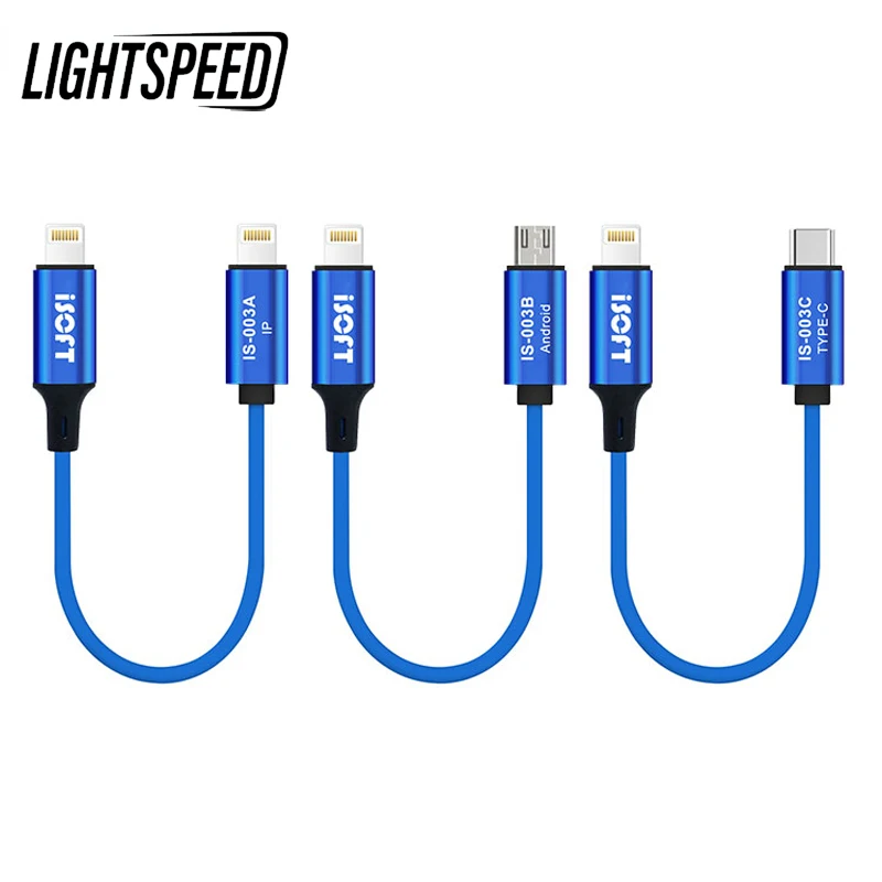 

ISOFT IS-003A B C Data Transmission Line for iOS Android Type-C Phone Exclusive Brush Machine Cable Fast Charging Data Cable