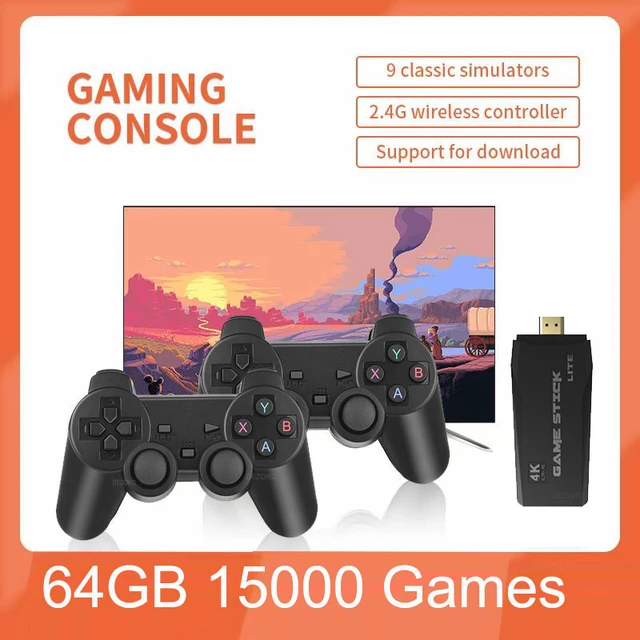 Dropship Wireless Retro Game Console; Plug & Play Video TV Game Stick With  10000+ Games Built-in; 64G; 9 Emulators; 4K HDMI Output For TV With Dual  2.4G Wireless Controllers to Sell Online