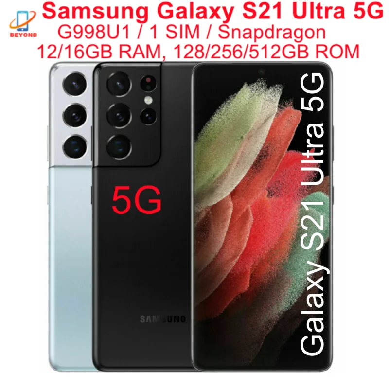 Samsung Galaxy S21 Ultra 5G G998B/DS Dual Sim Global Version 6.8 ROM  128/256/512GB