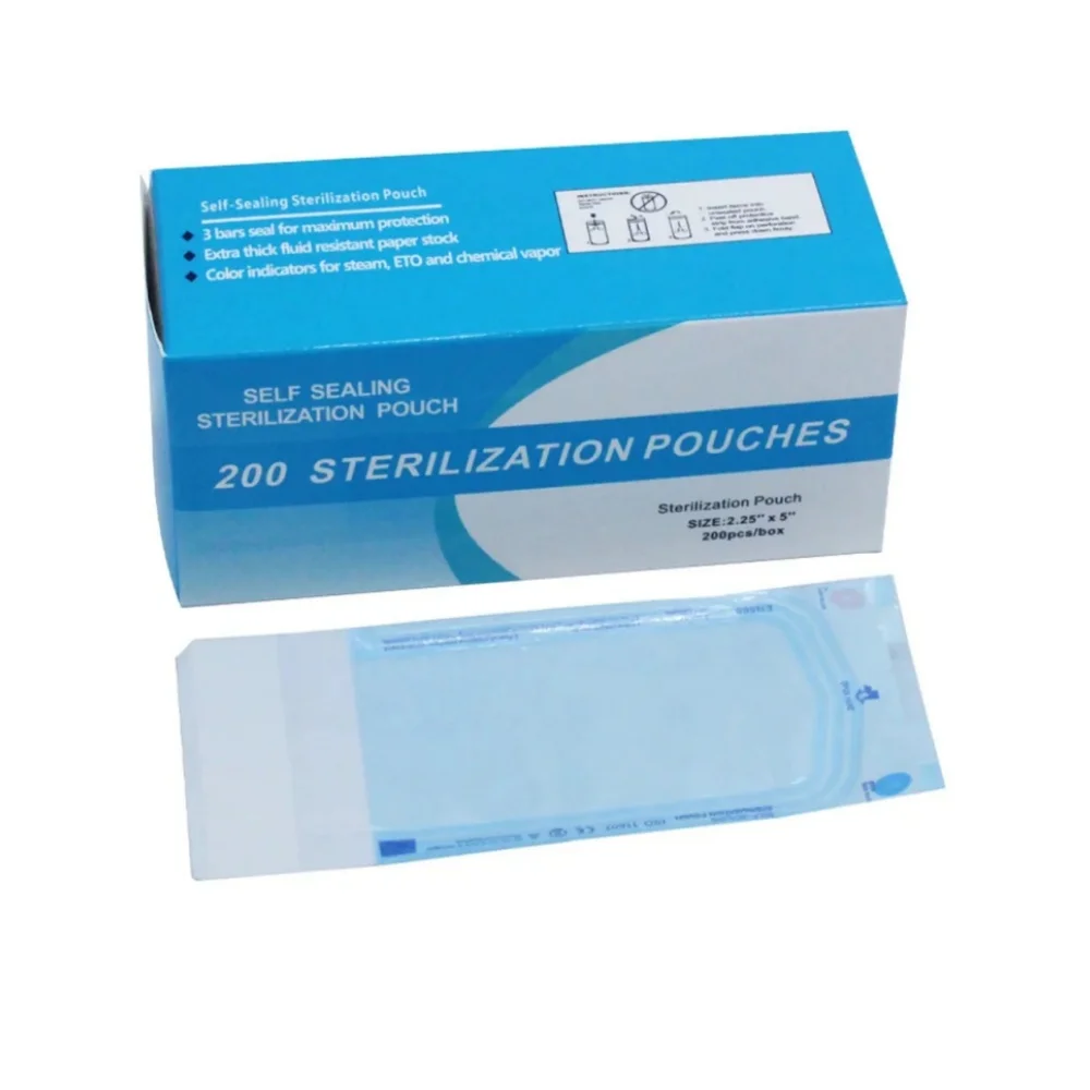 200pcs/Box Disposable Sterilization Pouch Bags Medical-Grade Self-Sealing Bag Tattoo Accessories Dental And Nail Tool Bags