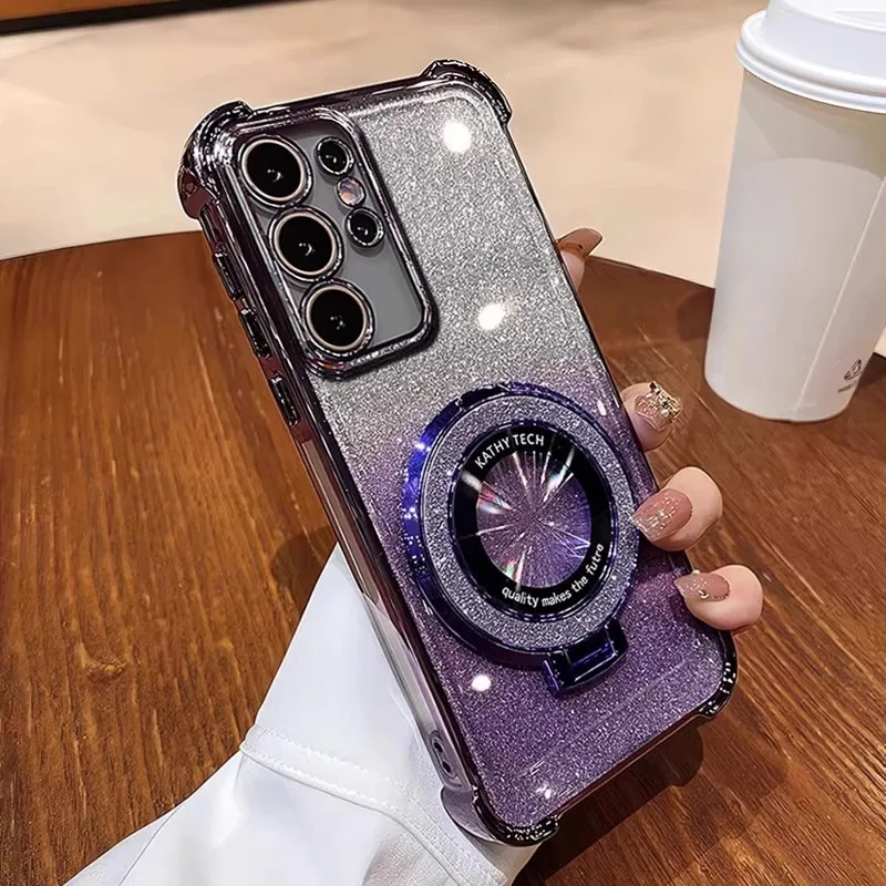 Luxury Glitter Bracket Smartphone Case with Enhanced Protection