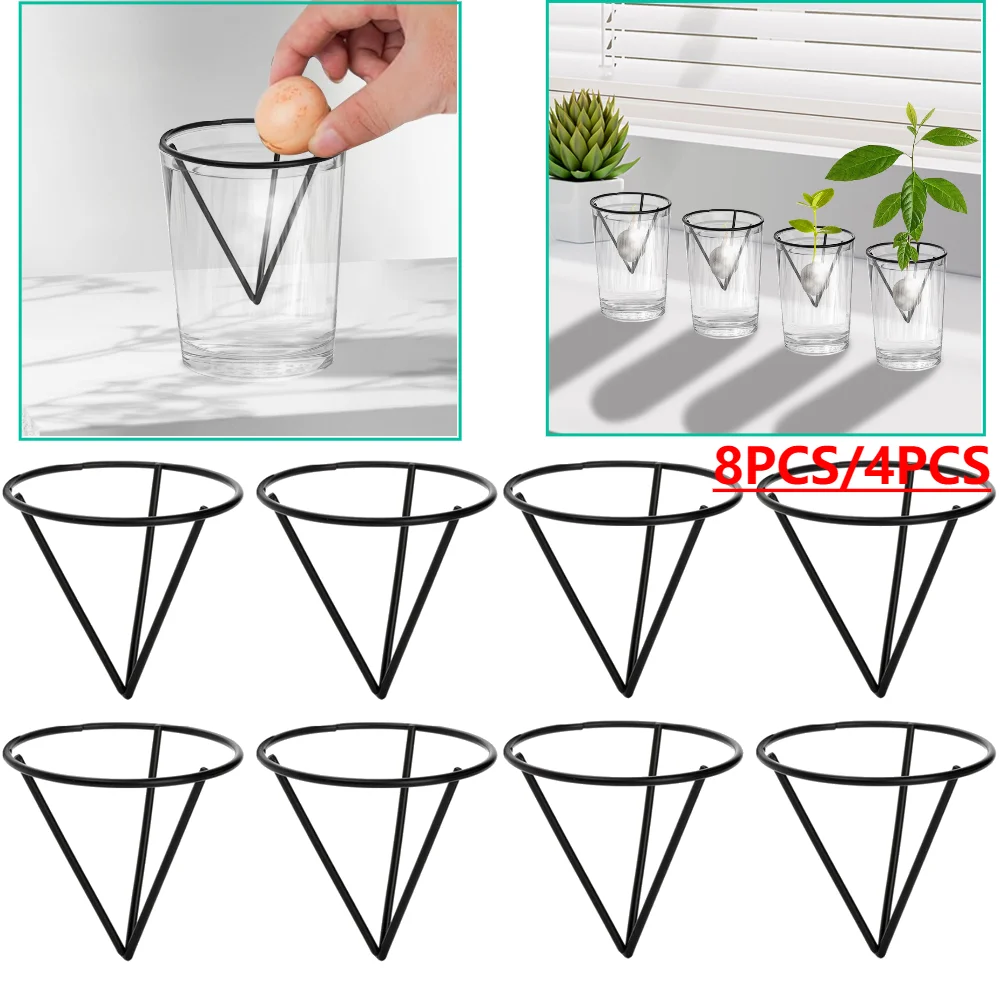 8pcs/4pcs Avocado Seed Starter Rack Avocado Growing Triangular Holder Tree Growing Bracket Gardening Rack Tools peat pots seed starter kits