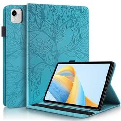 Elegant Embossed Tree Flip Wallet Stand Case for Honor Pad X9a 11.5 (Blue)