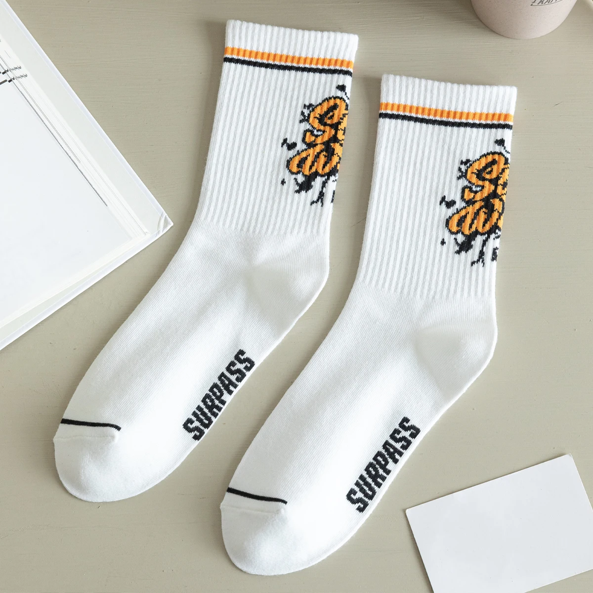

3 Pairs Ribbed Tube Letter Cycling Gym Woman Ankle Socks Best Friends Japan Sleep Funny Socks Exercise Comfy Jogging Streetwear