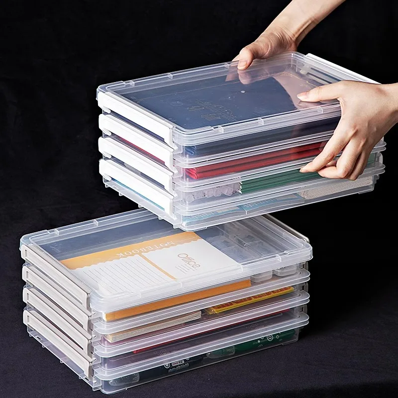 

Desk Organizer Archives A4/a5/a6/b5 File Storage Box Stationery Stackable Cabinet Photocards Certificates Documents Box with Lid