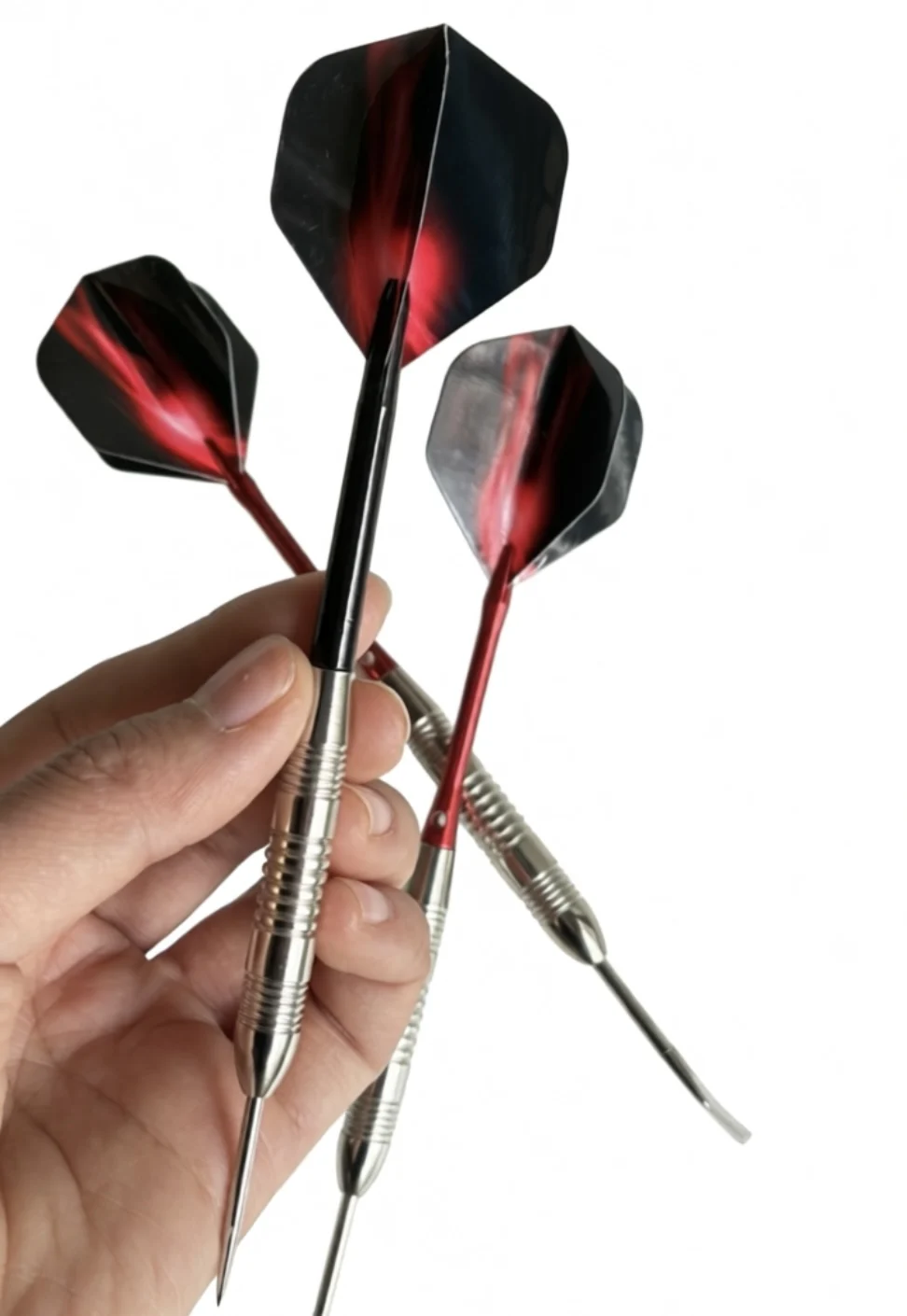 3pcs/1set Of about 24g Stainless Steel Dart Needle Anti-fall Rod Red Aurora Wing Adult Training Entertainment Games