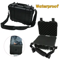 1pc Waterproof Protective Equipment Hard Carry Case with Shoulder Strap, Digital Electronic Product Storage Box with Sponge 1
