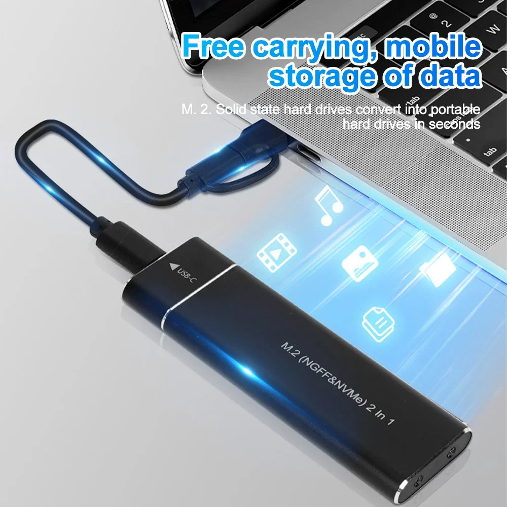 M.2 NGFF SATA 외장 케이스 M2 SSD 케이스 싱글 프로토콜 M.2 to USB3.1 Type C SSD 어댑터 (PCIE NGFF SATA SSD 디스크 박스용)