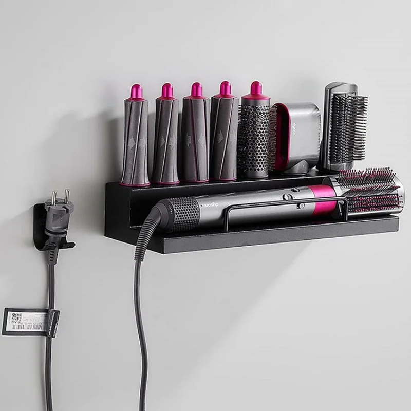 Sliding Wall-mounted Dryer Hair Curler Storage Rack Suitable for