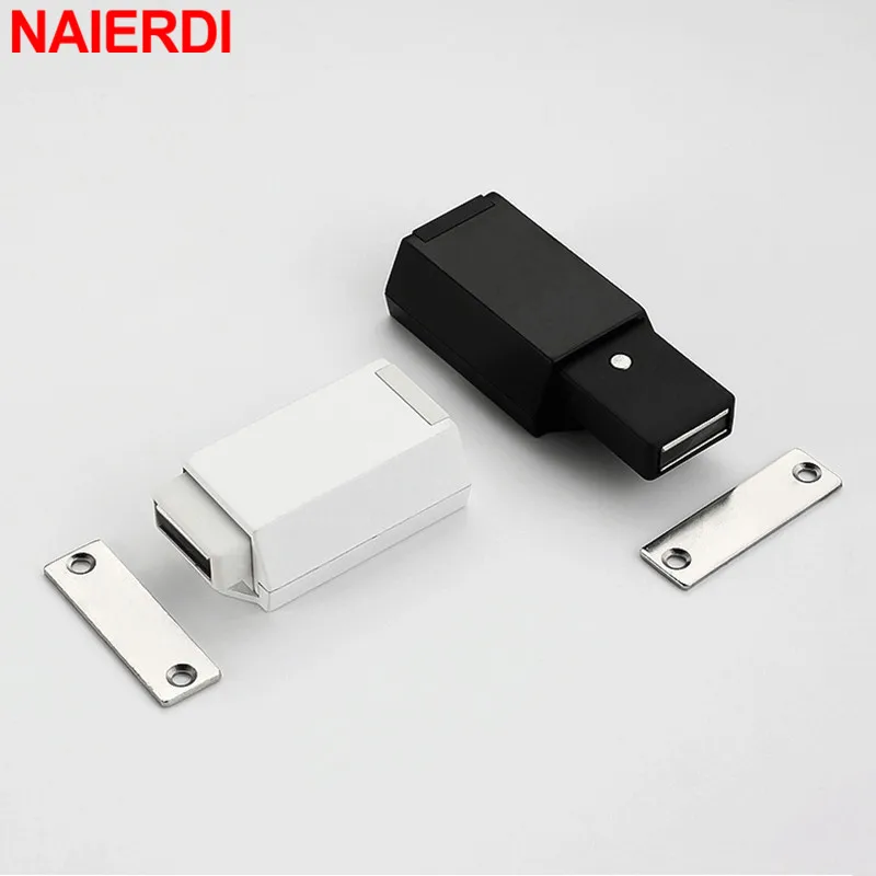 NAIERDI Cabinet Magnets Door Catch,Heavy Duty Push to Open Magnetic Cabinet Latch,Replacement Handle,Push to Open Cabinet Catch