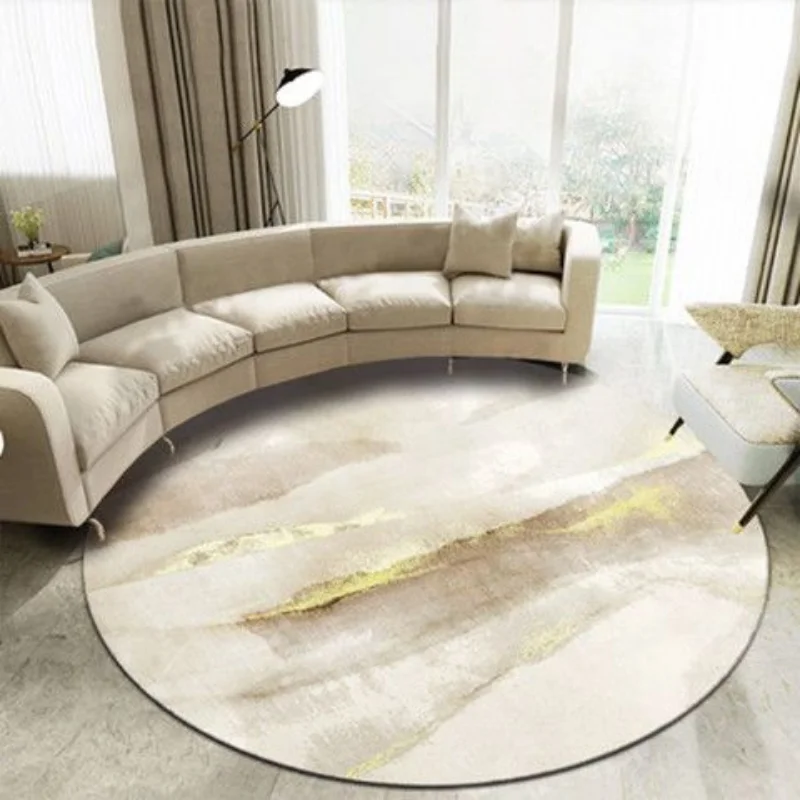 

Light Luxury Nordic Round Carpet Living Room Decoration Home Modern Nordic Hanging Basket Computer Chair Mat Bedroom Lounge Rug