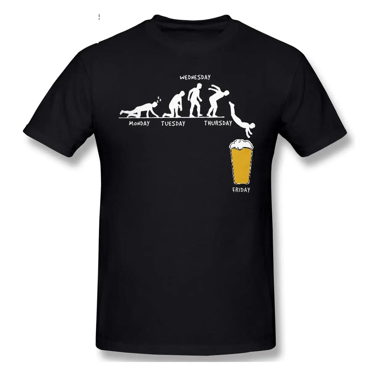 

Men Week Craft Beer T Shirt Alcohol Drunk Short Sleeve Casual T-shirt Men Fashion O-neck 100% Cotton TShirts Tee Top