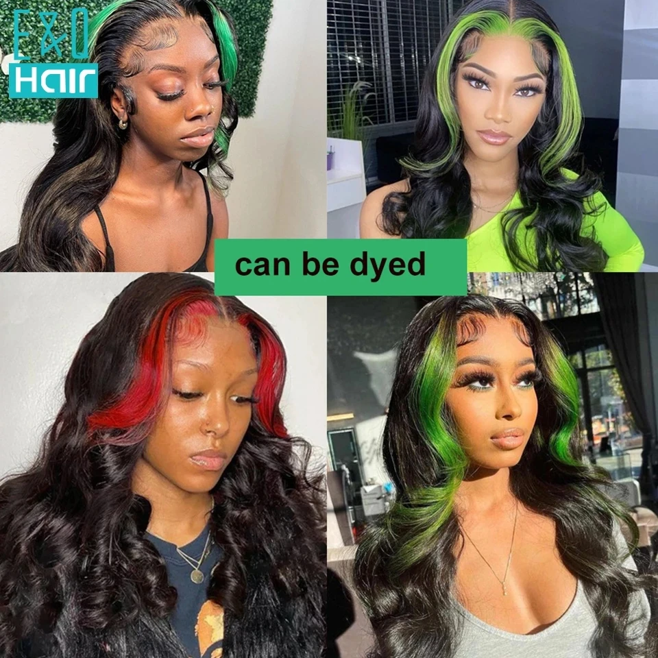 13x6 Full Lace Frontal Wig Human Hair Pink Body Wave 613 Pre