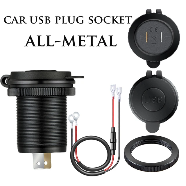 12/24V Aluminium Metall USB-Steckdose USB C Auto ladegerät