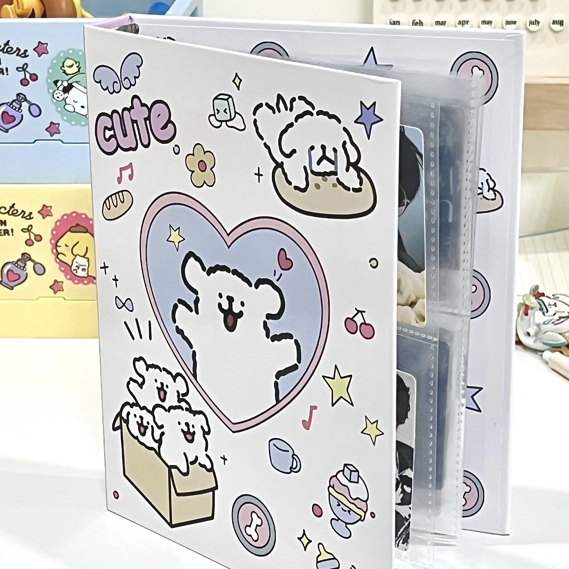 

3 Inch A5 Line Dog Card Book Ins Niche Fan Album Polaroid Album Kpop Photo Album Scrapbook Card Binder School Stationery