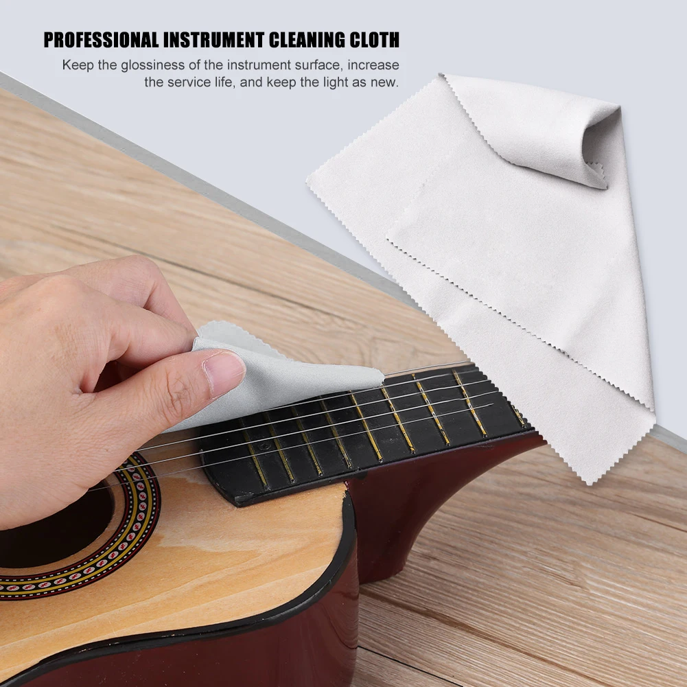 7.87x7.87inch Instruments Cleaning Cloths Microfiber Polish Cloth Polishing Cloths for Guitar Violin Piano Clarinet Trumpet Sax