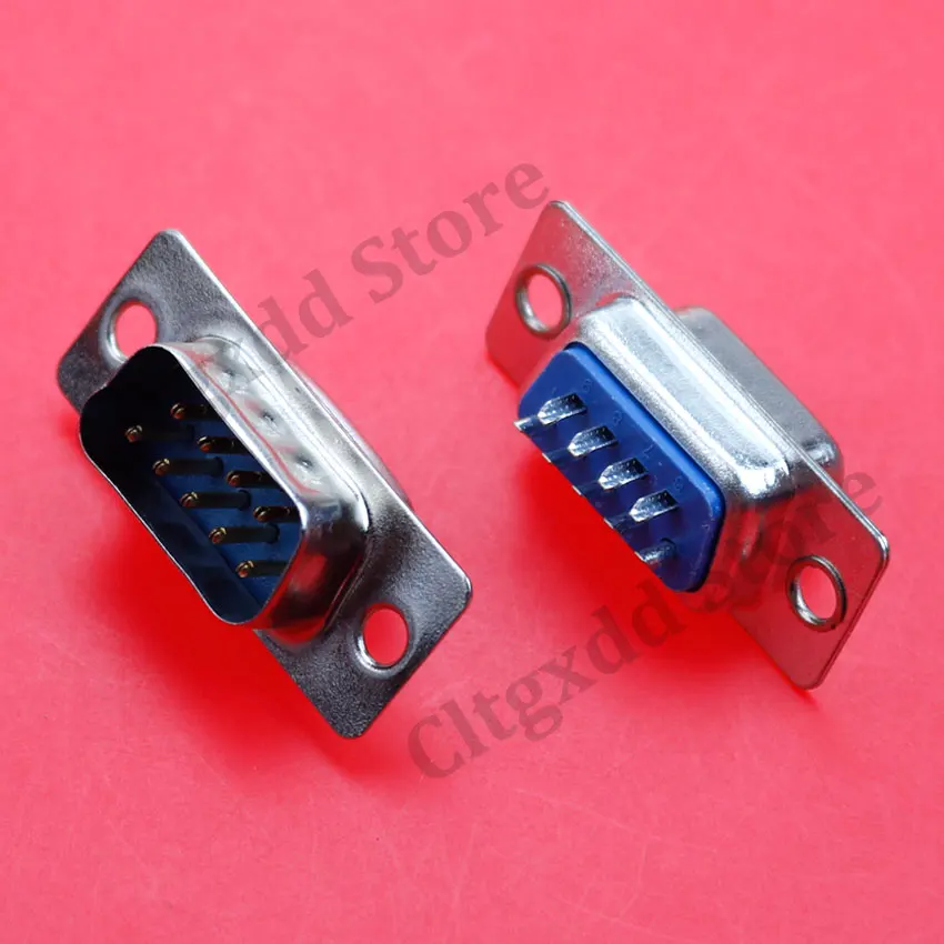 RS232 DB9 DB15 DB25 9/15/25 Pin Weiblich Männlich 2/3 Reihen Solder Typ Stecker D-SUB Stecker buchse Stecker Kunststoff Montieren Shell Abdeckung – Detail 3