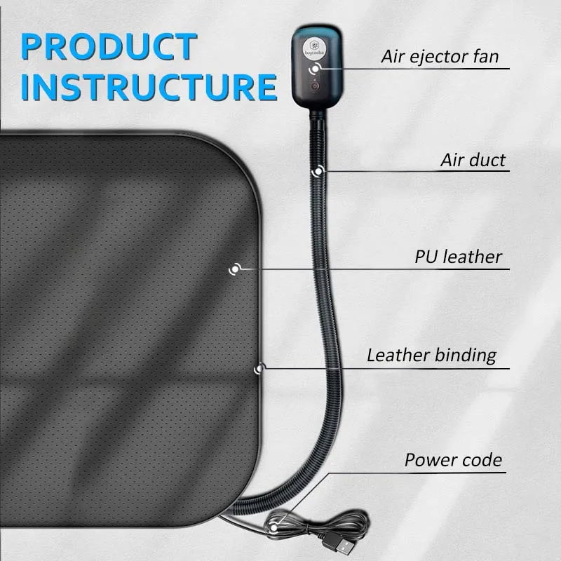 Auto Sitz Abdeckung Atmungsaktive Kühl Zwei-in-one Klimaanlage Wind Auto Sitzkissen Kühler Sommer Auto Belüfteten sitz Pad Karcle – Detail 9