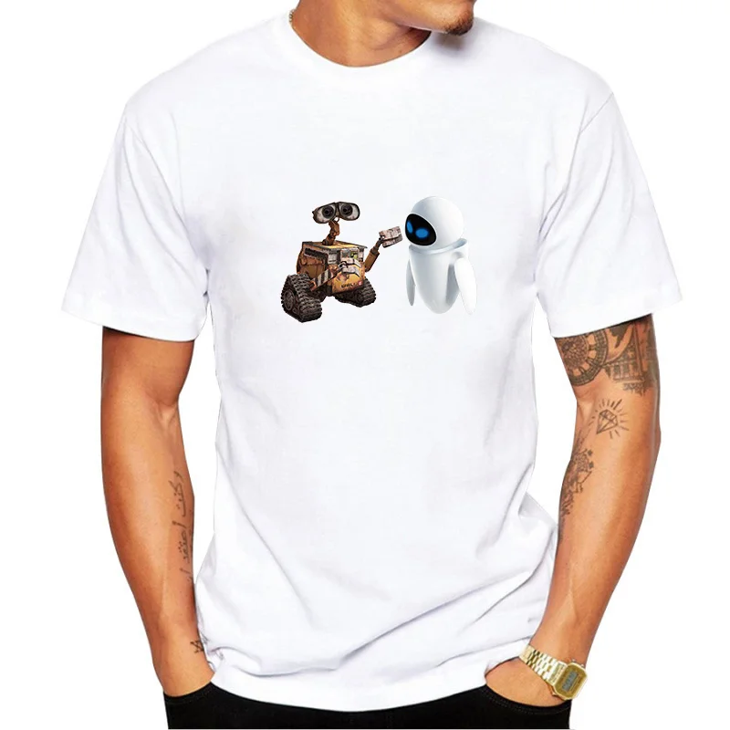 Wall-E Robot 100% Cotton T Shirt Streetwear Short Sleeve Tshirts Men Women Summer Clothing T-shirt Tees Tops