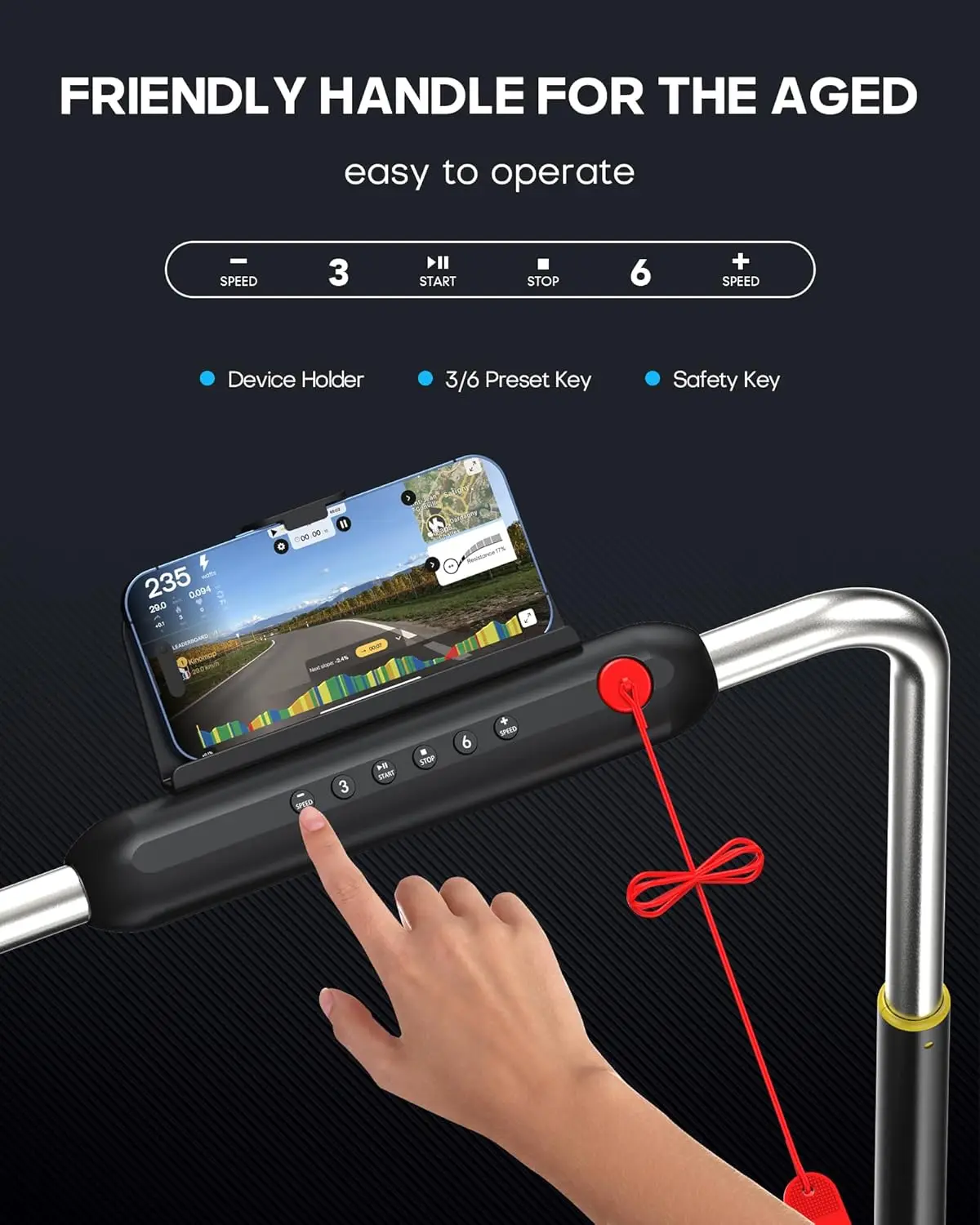 LB Capacity Walking Pad with 12% Incline, Voice Controlled Under Desk Treadmill Works with KIN