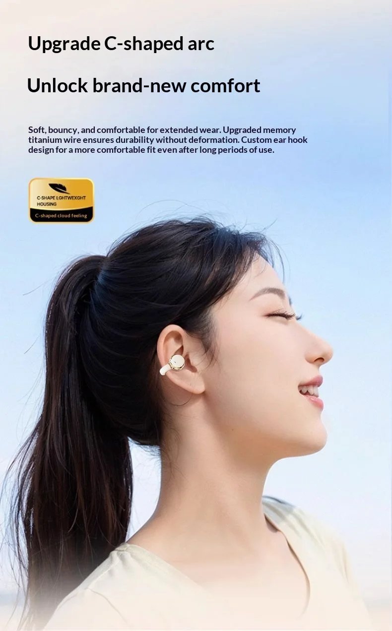 Wireless Ear Clip Bluetooth Headphones With Hifi Panoramic Audio_voghion.com