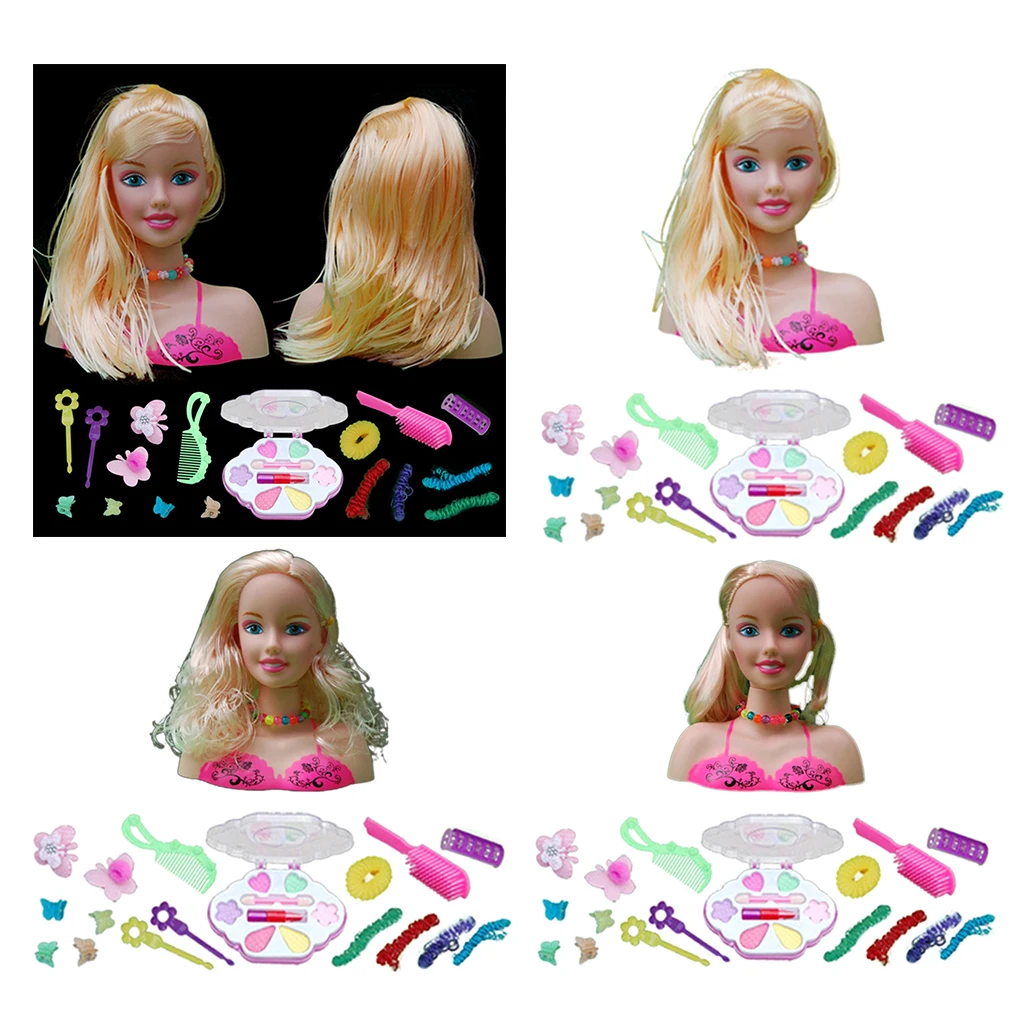 Up Set Doll Styling Head With Cosmetics And Accessories Playset