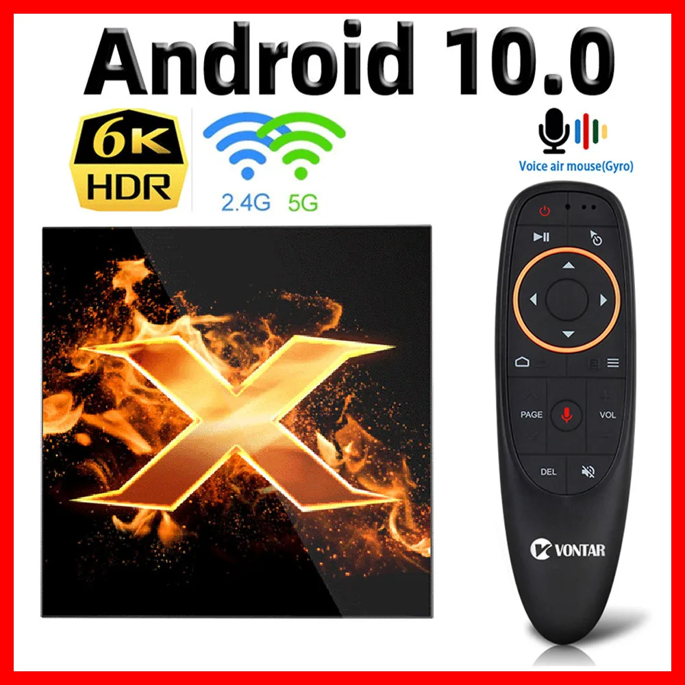 Vontar X1 Smart Tv Box Android 10 Max 4gb 64gb 6k 10.0 Tvbox 2.4g&5g