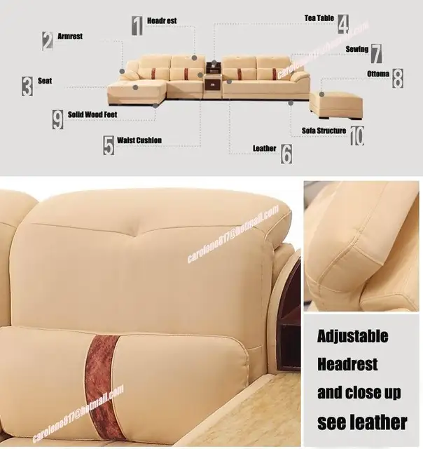 Luxury And Modern Corner Leather Sofa Chiseza