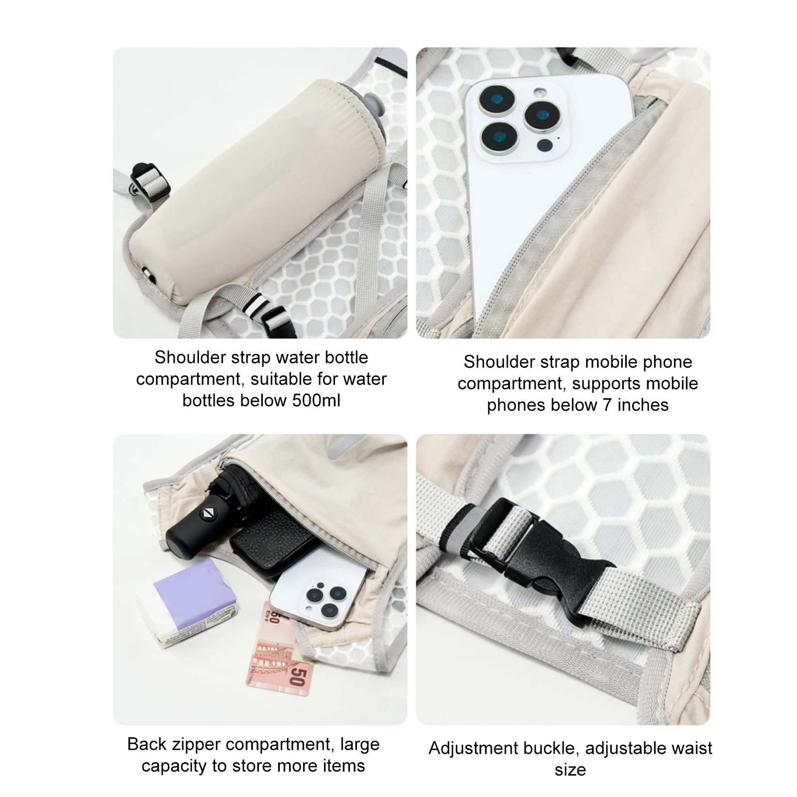 Running Water Bottle Storage Vest 5