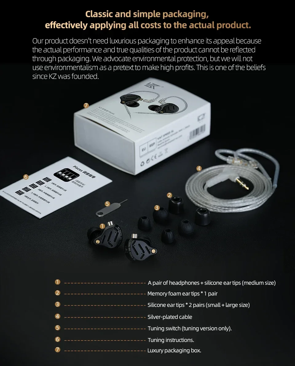 Dual Dynamic Driver In Ear Headphones With Sound Control Switch_voghion.com