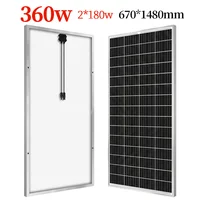 ZGZXSEXHZ Panneau solaire monocristallin de 180 W et 18 V, module solaire à haut rendement, pour recharger la batterie d'une caravane ou d'un camping-car 4