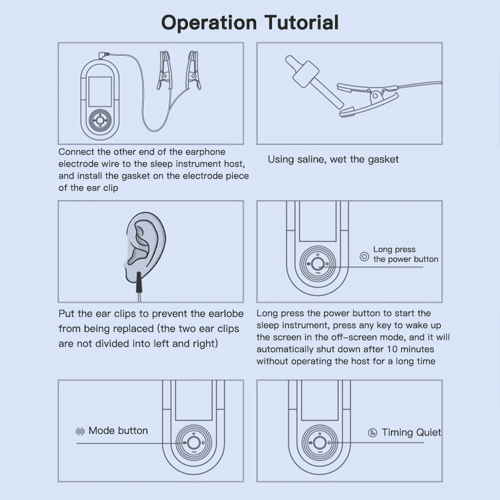 Dispositivo de ayuda para dormir Terapia de estimulación Ansiedad Depresión Instrumento para dormir rápido Terapia para dormir Insomnio Microcorriente