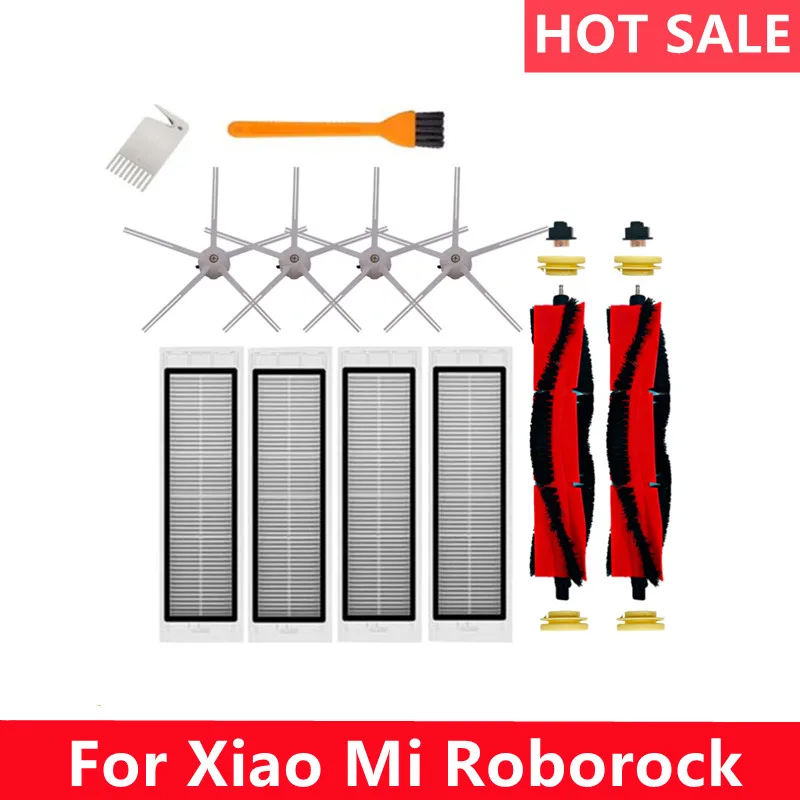 Robot Vacuum Cleaner Hepa Filter Main Brush for Xiaomi Mi 1 1S Roborock S50 S5  Max Mijia Vacuum Cleaner Accessories  Side Brush 10pcs hepa filter main brush side brush accessories for xiaomi mi 1s robot vacuum for roborock s50 s51 s6 vacuum cleaner parts