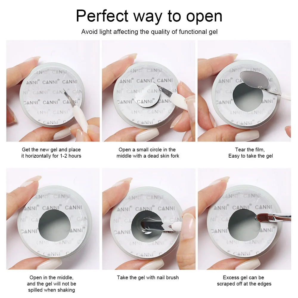 10g CANNI 3D PVC Modelliergel Perlweiß Transparent Antihaftbeschichtung Einfaches Formen Modellieren Schnitzen Aushärtbar mit UV/LED für Nagel-Maniküre – Detail 10