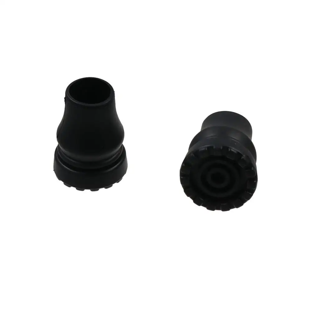2pcs Anti-Skid Crutch Cane Bottom Pads Black 16/19/22mm Walking Stick Tip Protector Wear -resistant Rubber