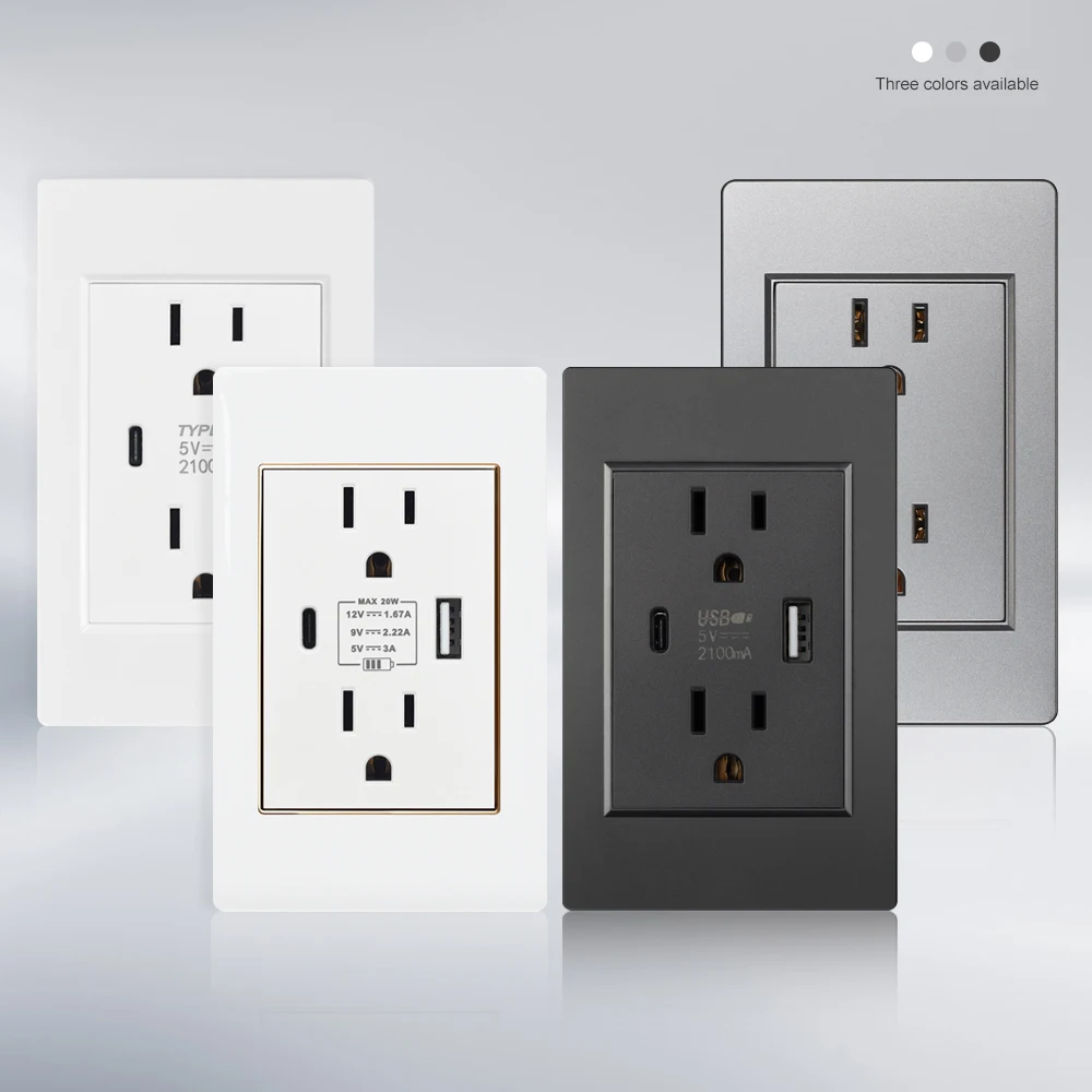 VISWEMexicoStandardSocketdoubleUsbTypeC5V21A11872mmFlame