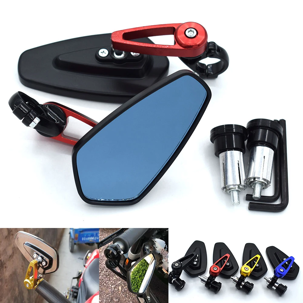 Universal 7/8" 22mm Motorcycle Handlebar Aluminum Rear View Mirrors for