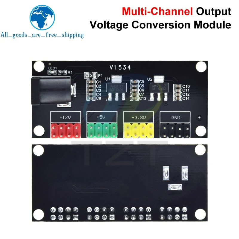 1/3 Stück Stromversorgungsmodul 3,3V 5V 12V Mehrfach-Ausgangsspannungswandlermodul DC-DC 12V zu 3,3V 5V 12V
