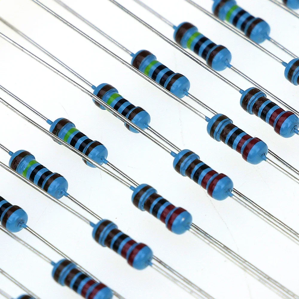 1/4W 0R~20M 1% Metal film resistor 100R 220R 1K 1.5K 2.2K 4.7K 10K 22K 47K 100K 100 220 1K5 2K2 4K7 ohm 100pcs/lot metal film resistor metal film resistors