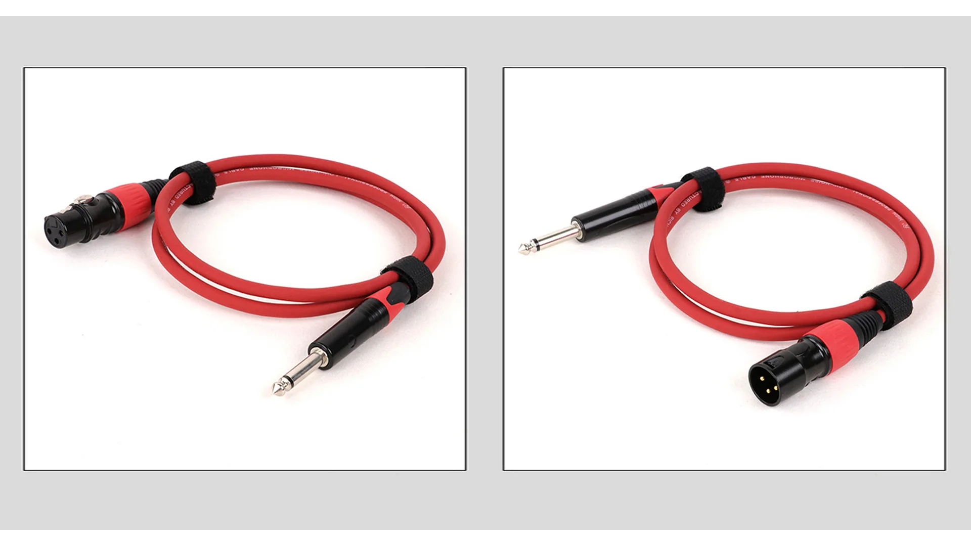 1 Stück GuerGuo Farbenfroher Hochwertiger 6,35mm (1/4) Mono TS Stecker auf 3-Pin XLR OFC Audio Kabel mit Geflechtung und Abschirmung 0,3M-15M – Detail 8