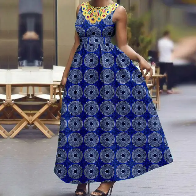 Wumi Sleeveless Stamping Print Dress