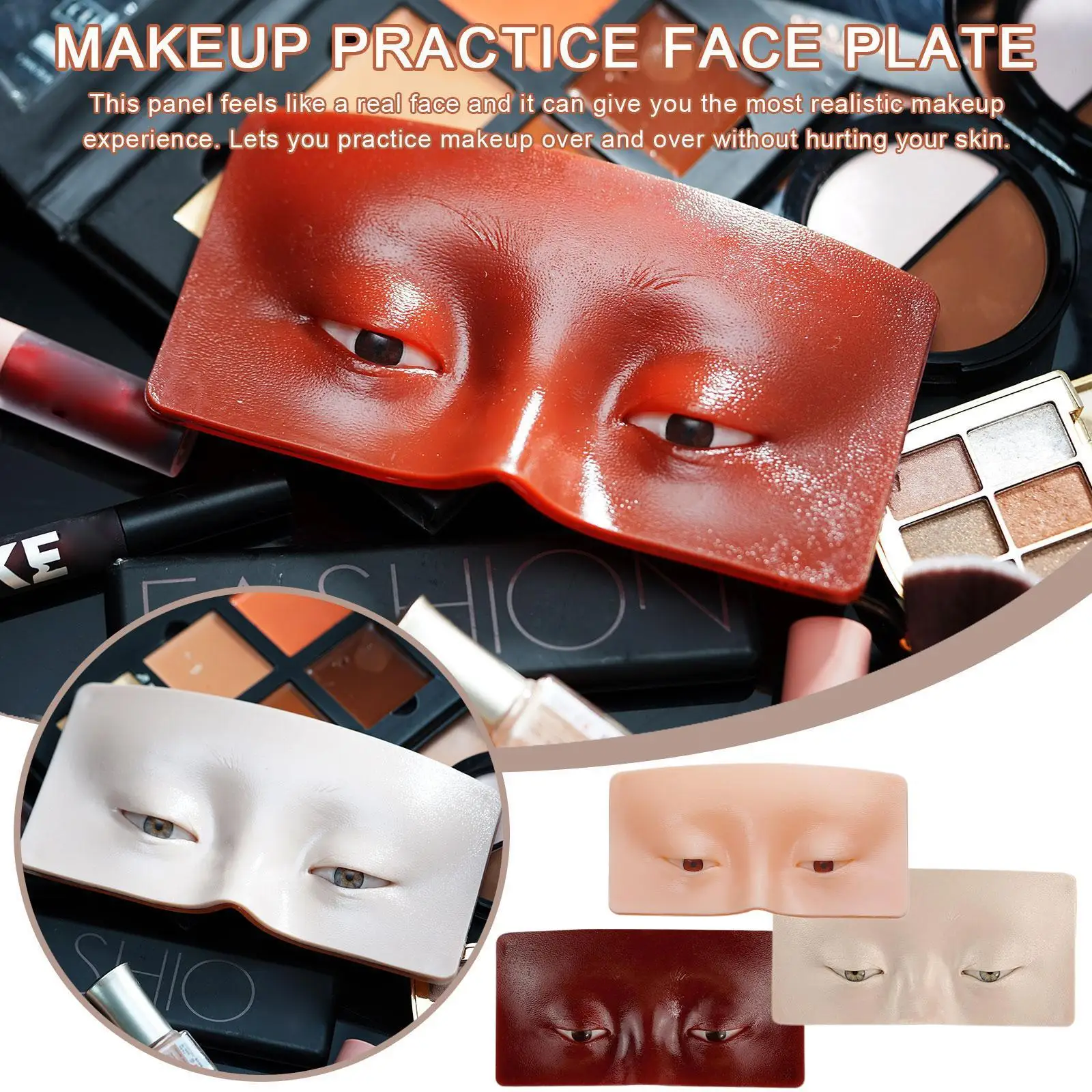3D Makeup Practice Face, Silicone Makeup Face Board Authentic Feel