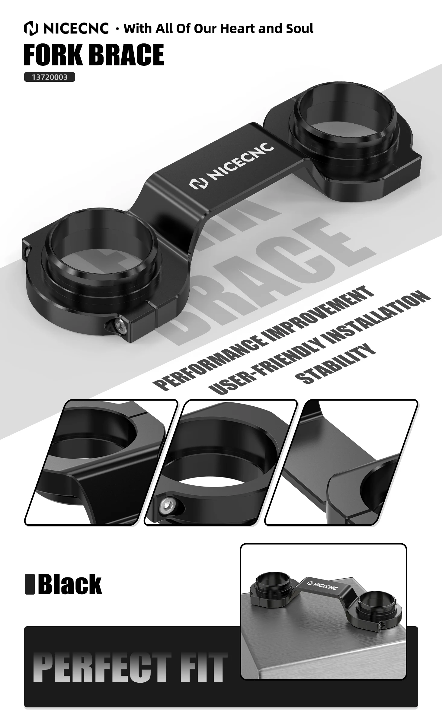 Für Suzuki DR650S DR650SE DR650S/SE 1996-2024 Gabel Klammer Gabel Stabilisator DR650 S DR650 SE DR650 SE DR650 S SE – Detail 1