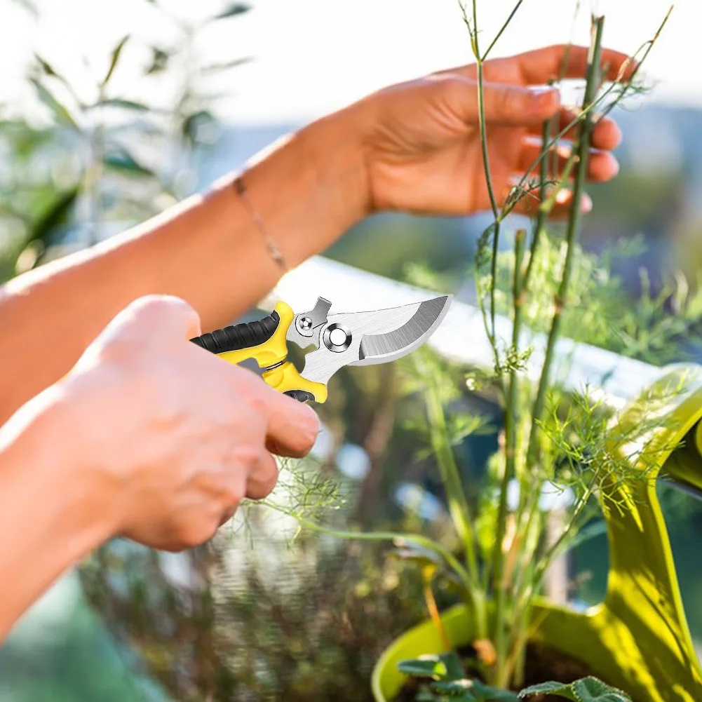 3Pcs Garden Pruning Shears Safe Lock Garden Scissors Set Handheld Clippers for Harvesting Picking Indoor Outdoor Greenhouse