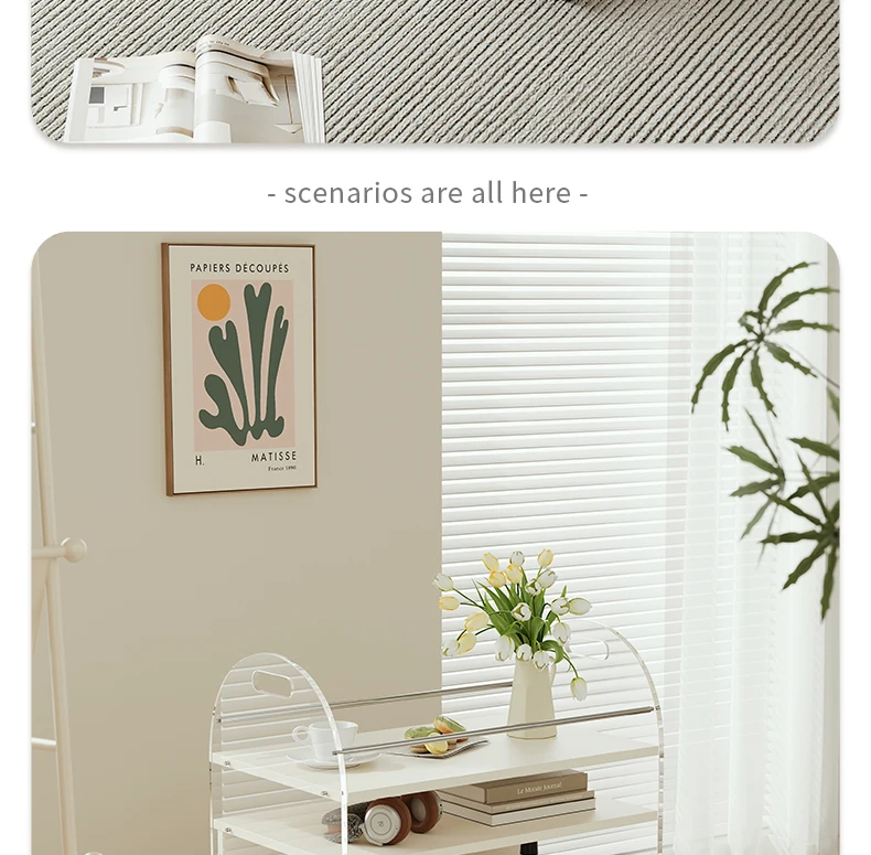 Sofa Edge Movable Living Room Small Coffee Table Creative Small Cart Luxury Bedside Side Cabinet Service 미니협탁 간이 테이블 짱구테이블