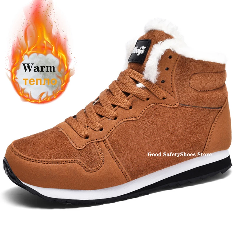 Men Boots Men's Winter Shoes Fashion Snow Boots Shoes Plus Size Winter Sneakers Ankle Men Black Blue Footwear