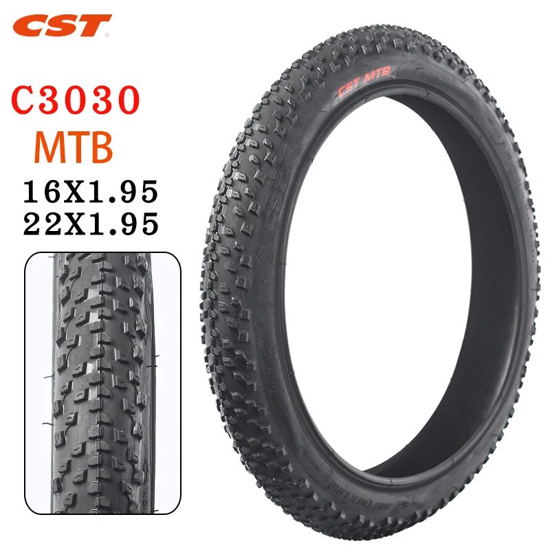 CST-Folding Bicycle Tire for Children, MTB Bike Parts, Small Wheel 305, 22x1.95, C3030, 16x1.95