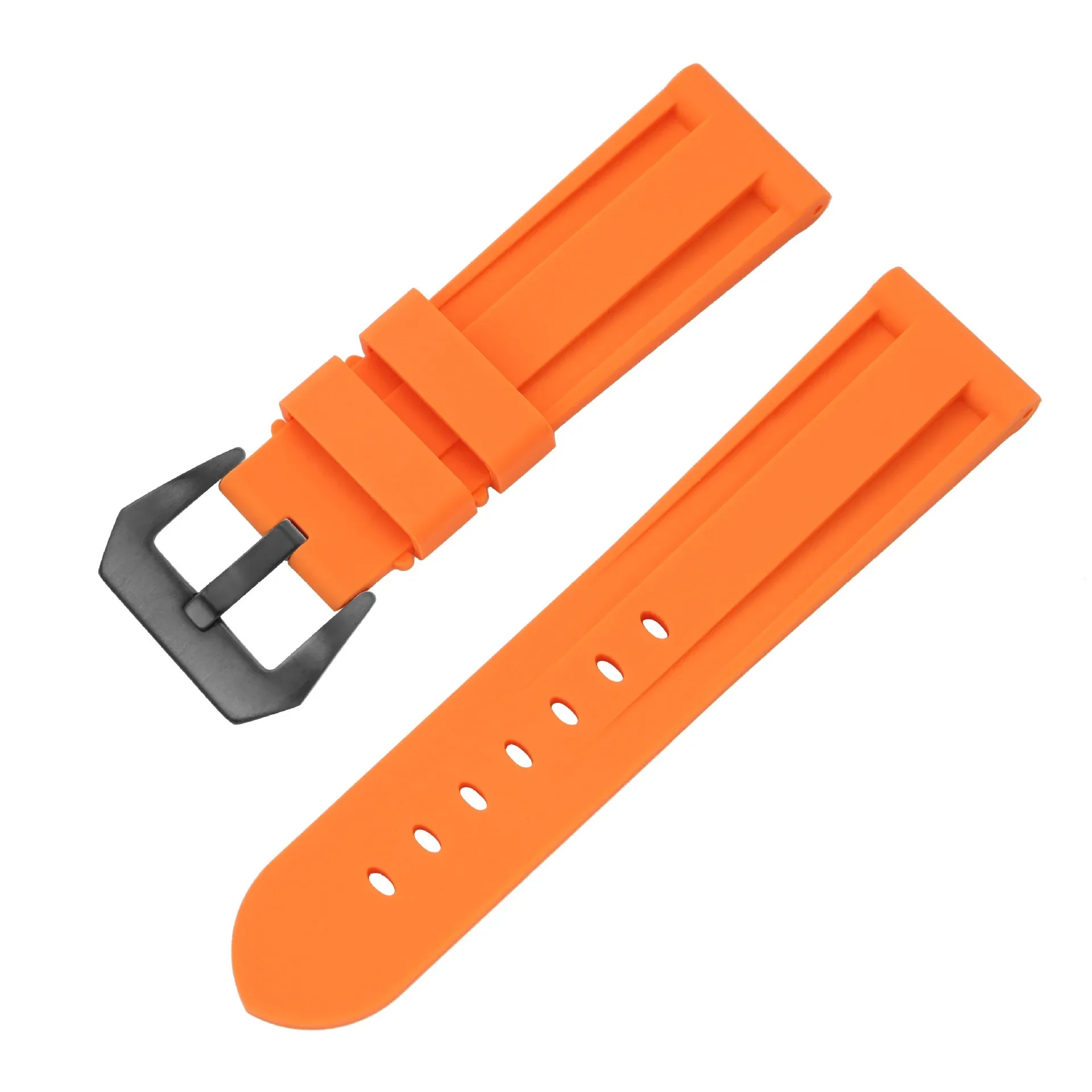 Premium Silicone Sport Watch Band - Waterproof Rubber Strap