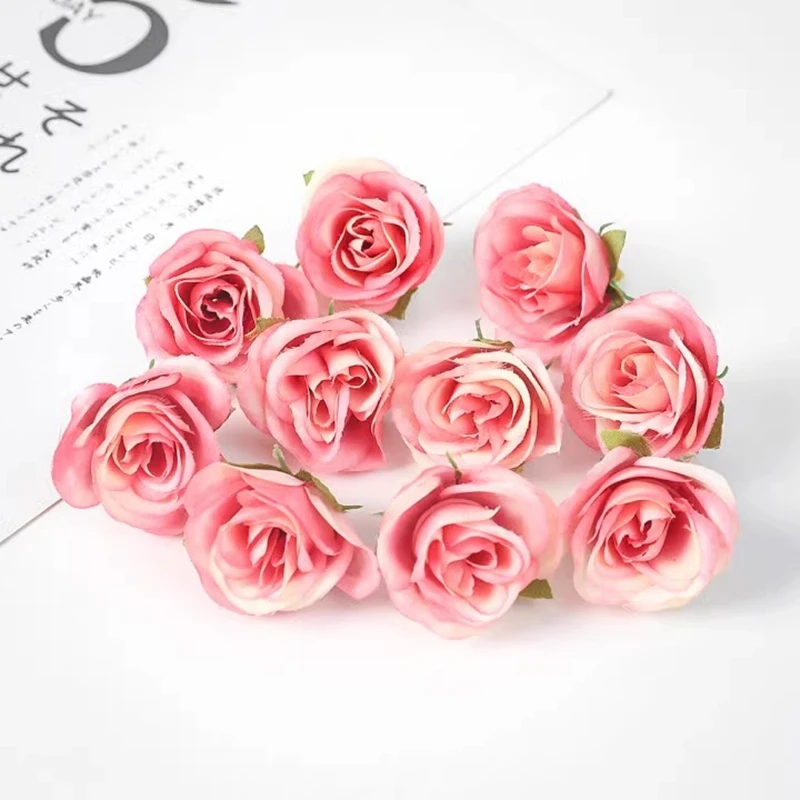 10 Stück künstliche Rosenblüten 3,5 cm gefälschte Blumen für zu Hause Raum dekor Garten Hochzeit Dekoration DIY Handwerk Girlande Geschenke Zubehör – Detail 13