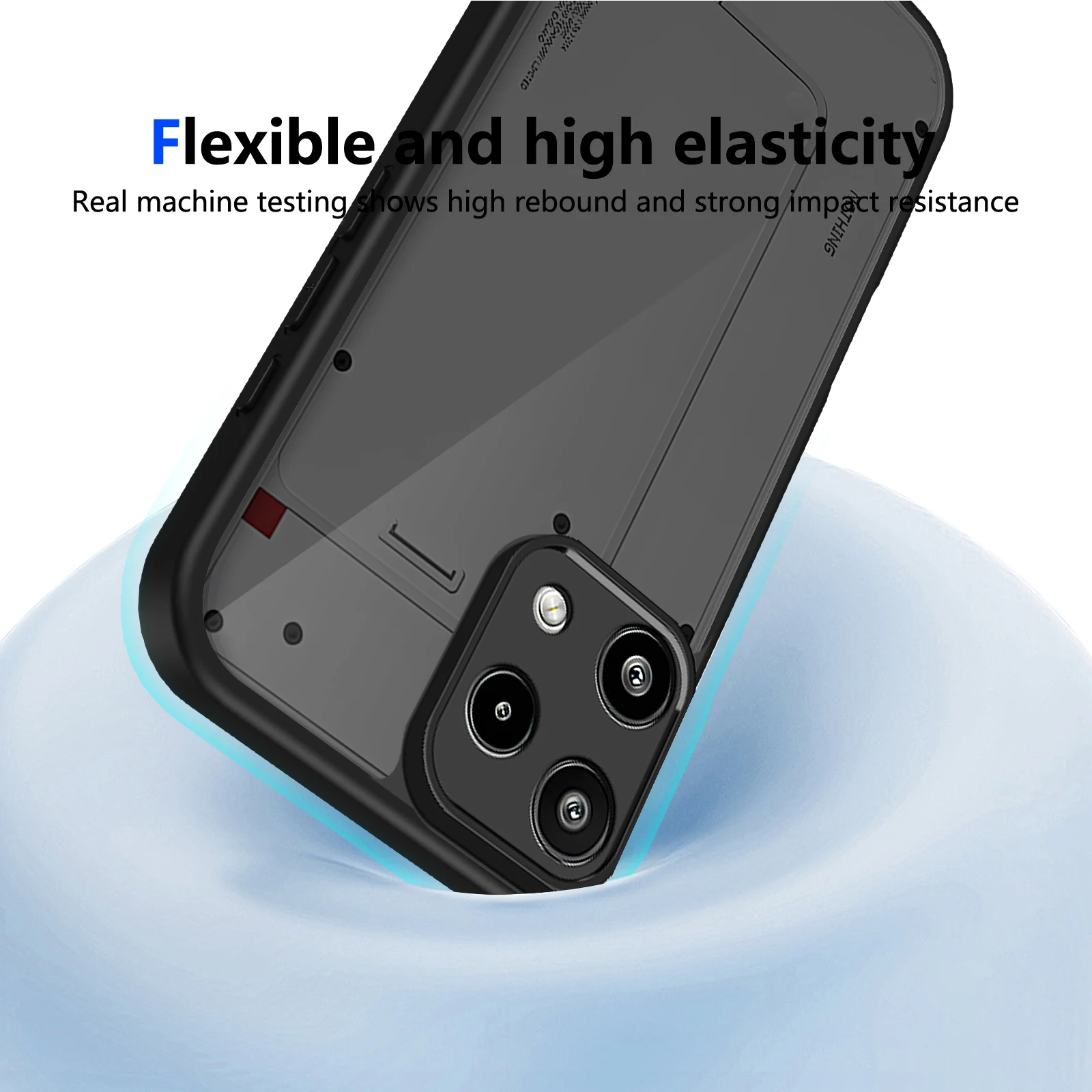 Matte Transparent Black Hard PC Protective Back Cover Shell